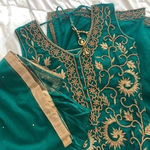 Hand embroidered Indian suit/dress